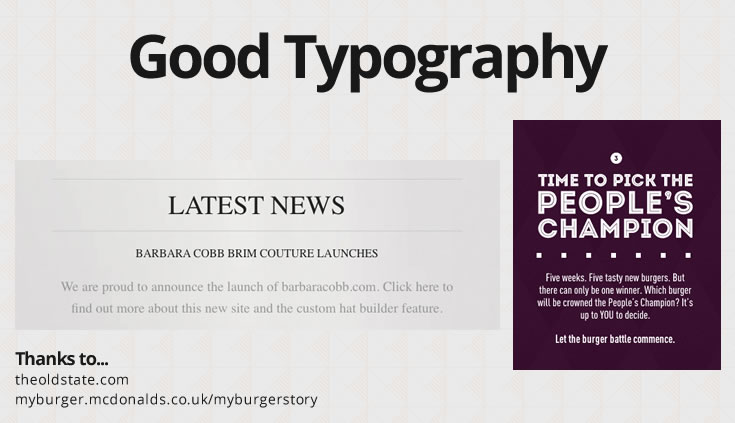 Example Of Good Typography