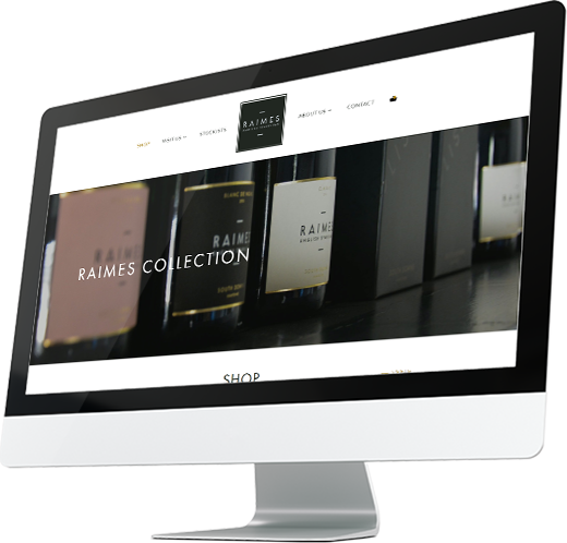 RAIMES English Sparkling Wine - Web Design