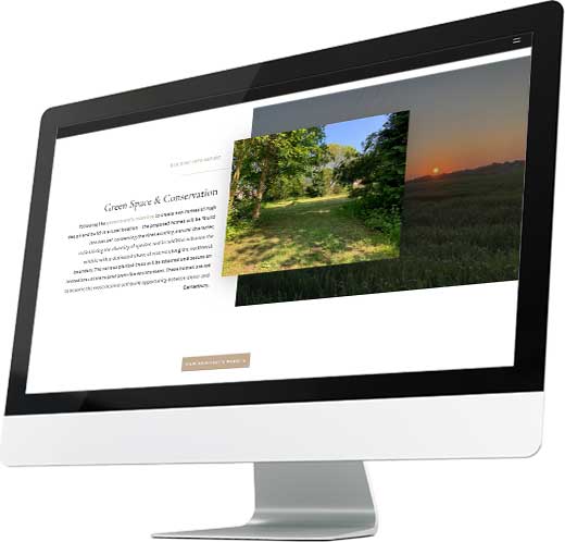 Web design agency - layout of microsite page