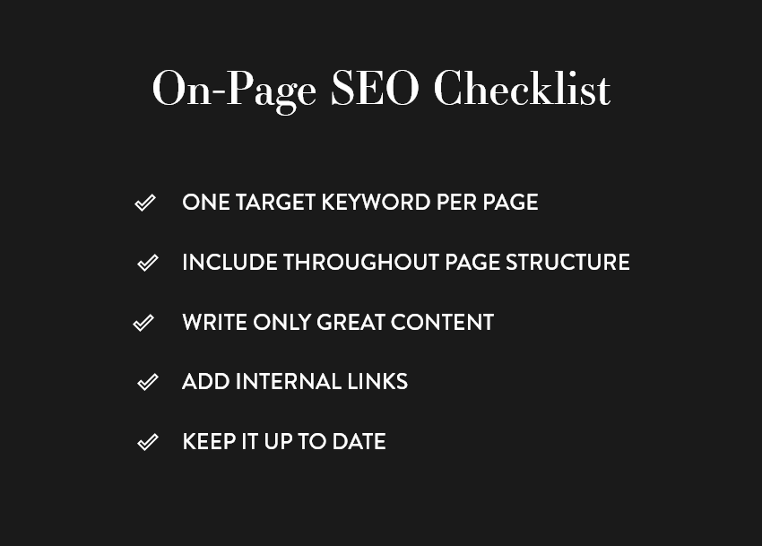 On Page SEO Checklist