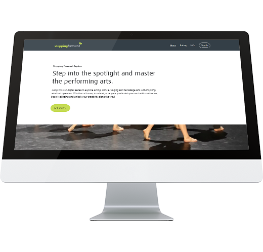 Mock up of IMac Thinkific Branding