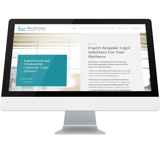 Web Design for legal services firm Bond Clarke