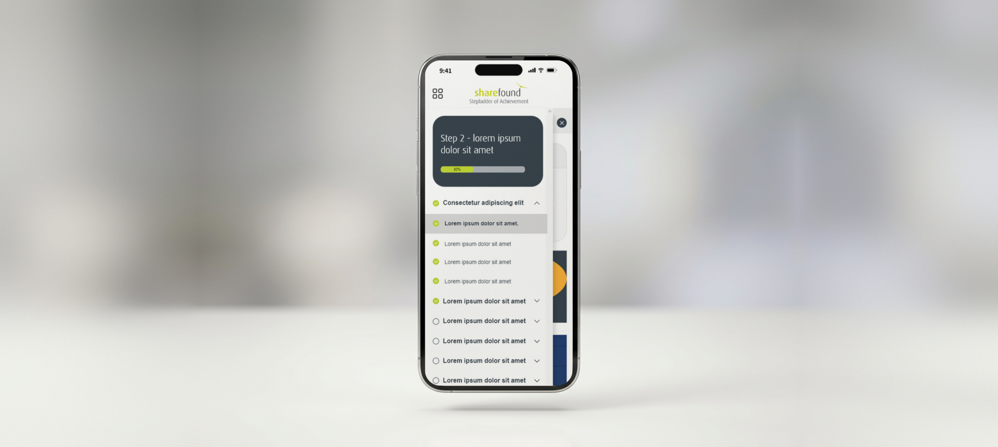 Stepladder Mobile Comp Design for educational platform