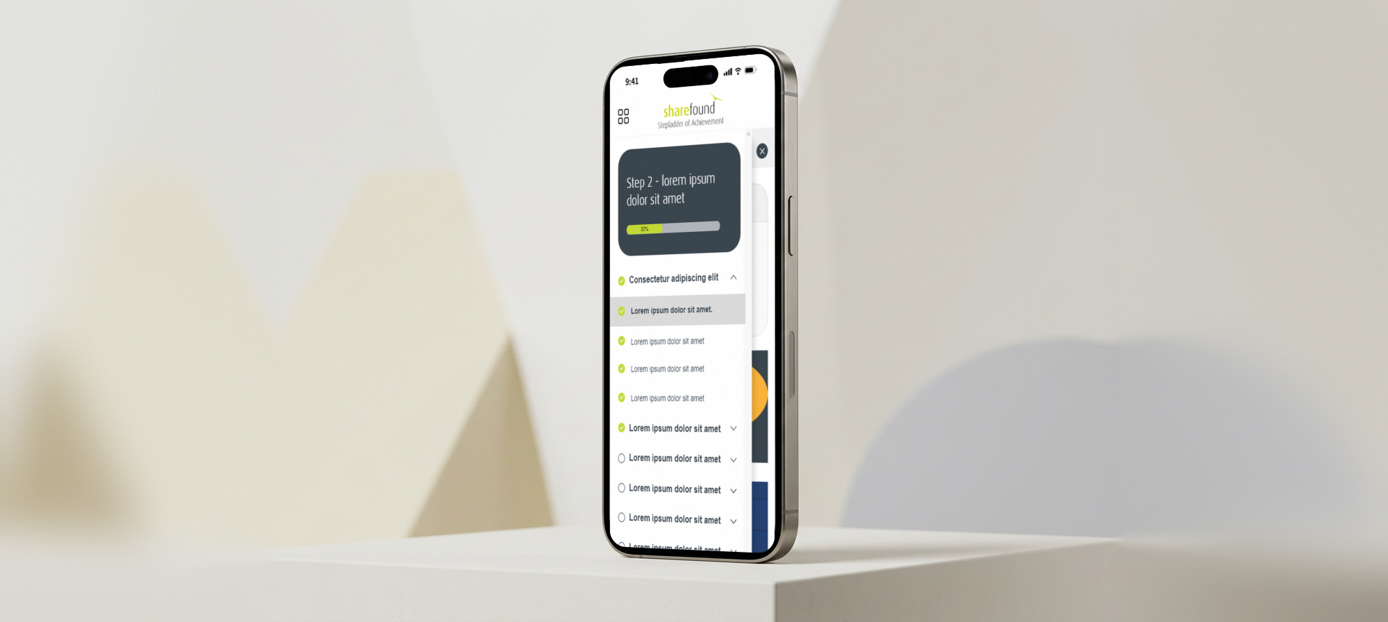 Mobile comp of charity educational application design